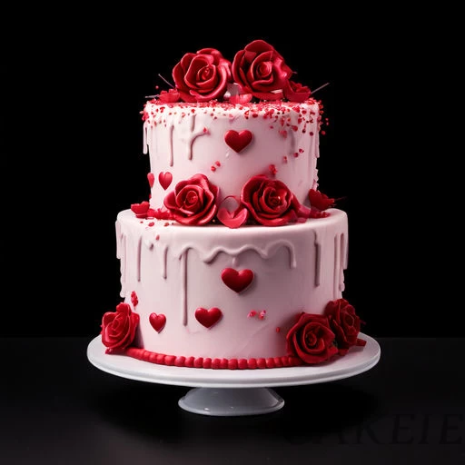 Valentine Kiss Day Cake